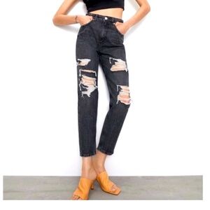 Zara Black Mom Jeans